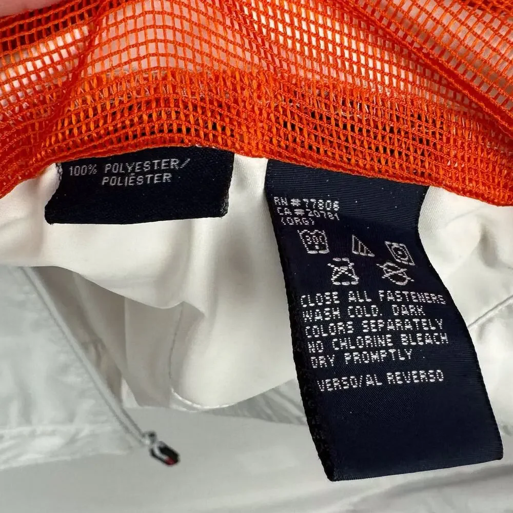 VTG‎ Tommy Hilfiger White Lightweight Performance Mesh Lined Jacket Men's Large